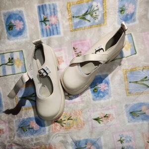 SHEIN Cream Mary Jane Heels